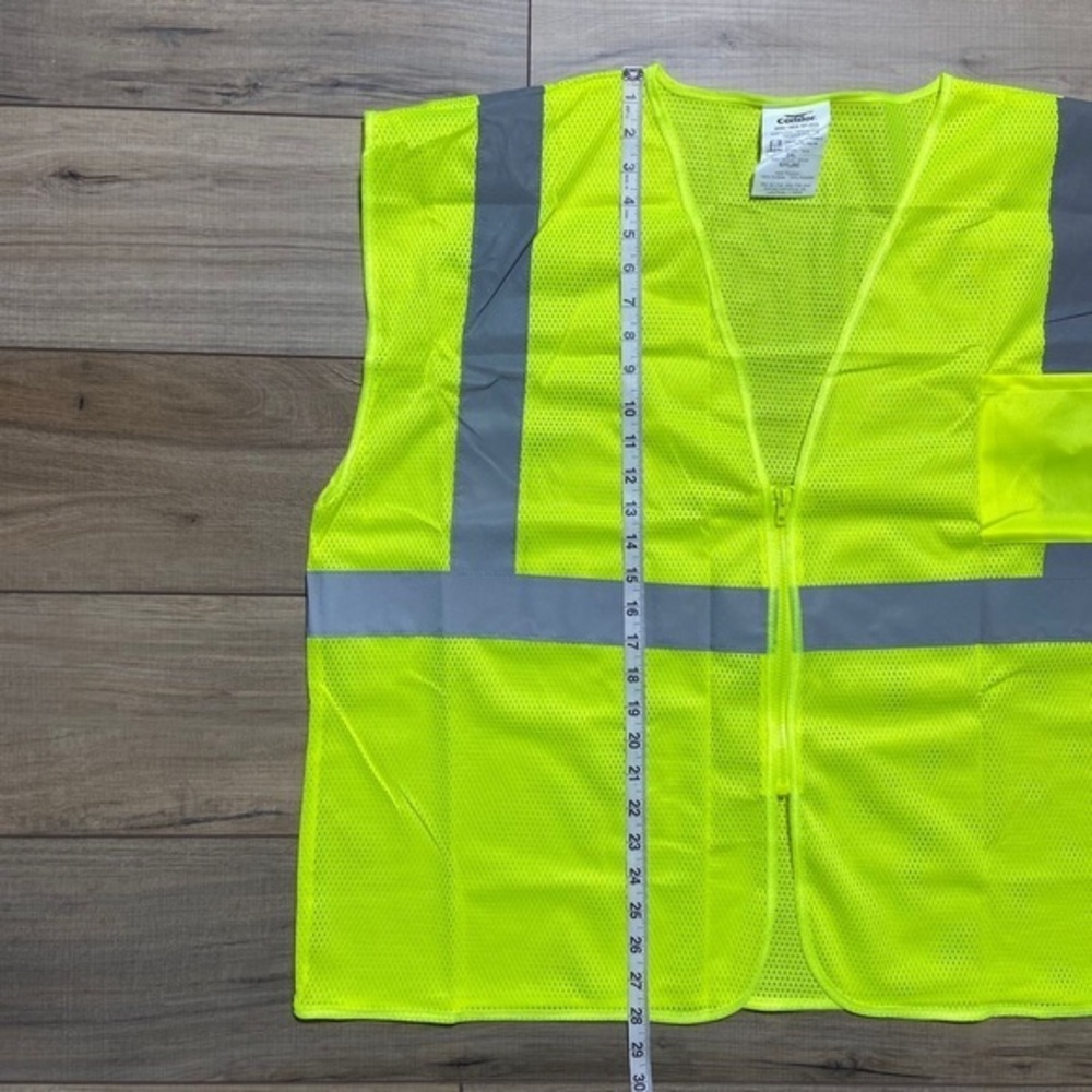 Condor ANSI Type R Class 2 High Visibility Zipper Vest Size 2XL Yellow - Picture 3 of 9